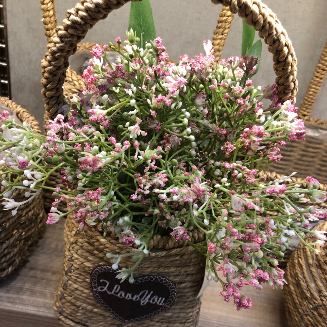 Hand-held gardening baskets decorated with rattan weaving small baskets Specification image