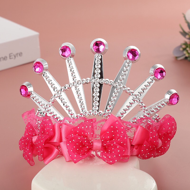 Phoenix-tailed crown and flower little girl tiara Crown cat