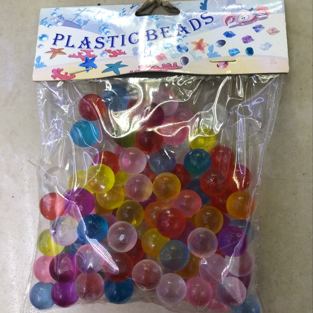 Card head colorful beads