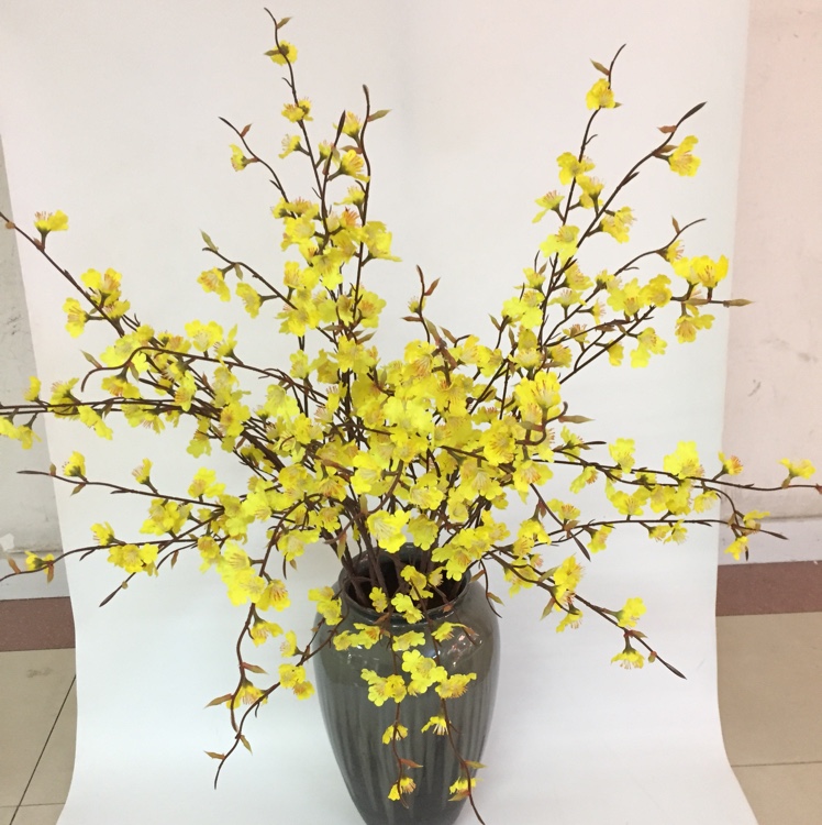 单枝春色非洲跳舞兰仿真花单枝花绢花假花摆放花艺