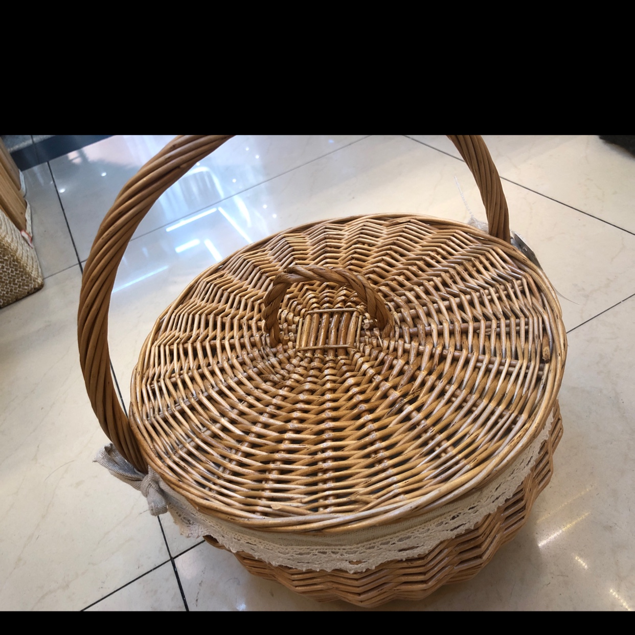 Qingling Craft hand-woven willow storage baskets, picnic baskets, and home storage Specification image