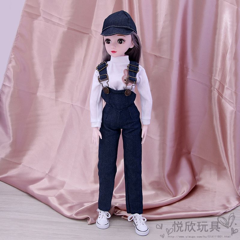 60 cm fashion barbie doll overalls suit children toy casual fashion doll stall hot style thumbnail