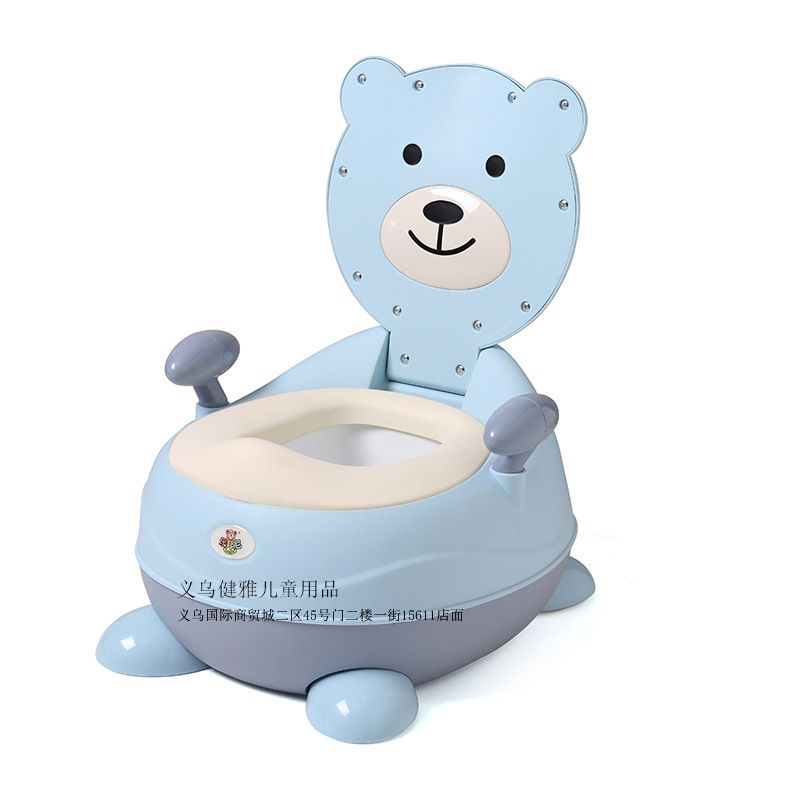 儿童坐便器比熊卡通造型婴儿上厕所座椅马桶图