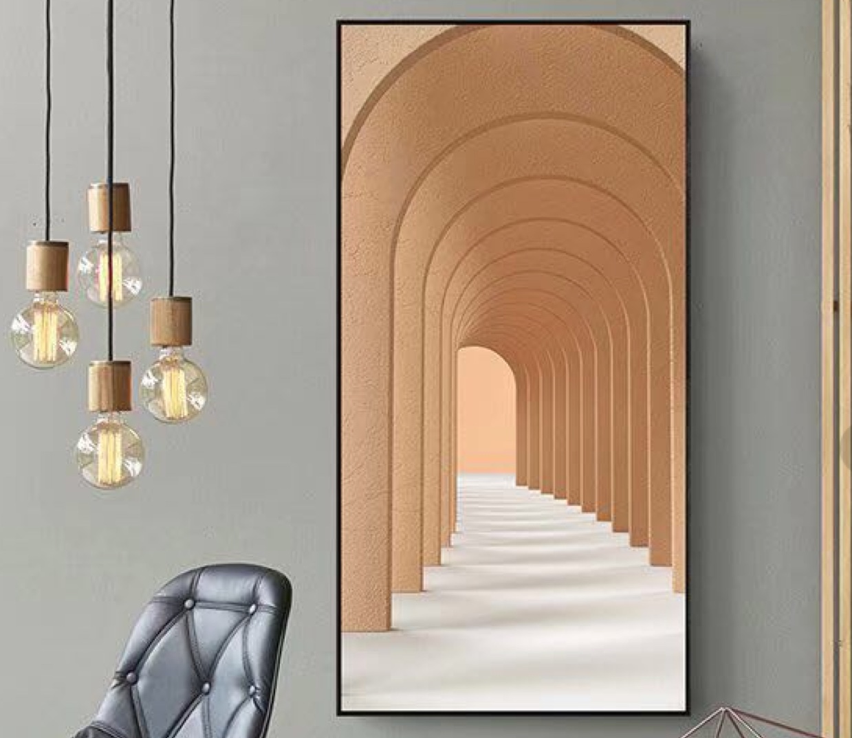 后现代风格挂画时尚建筑风格延伸画幸福回廊