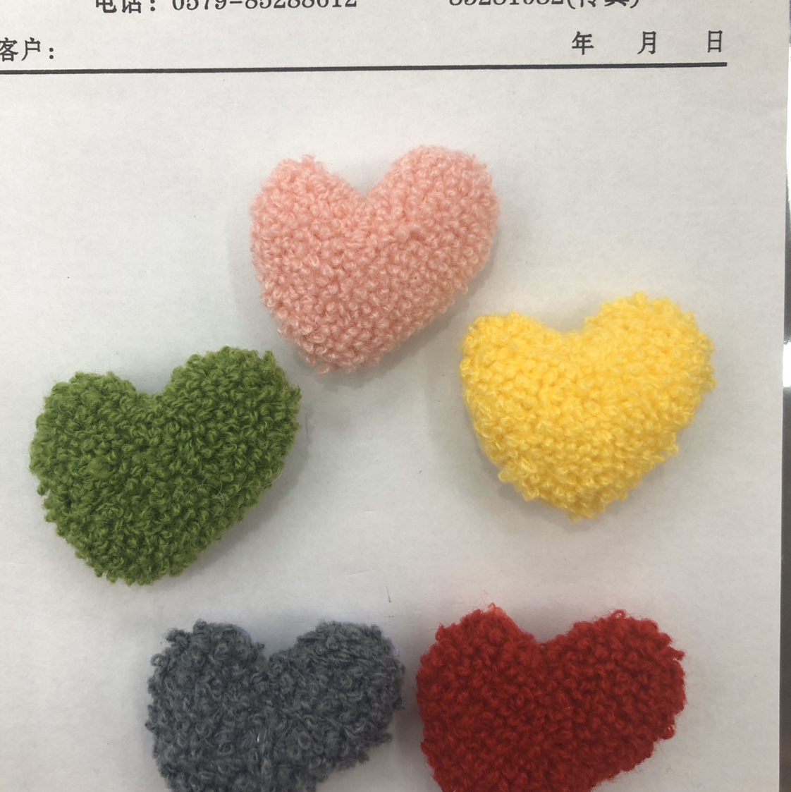 Cute little hearts made of wool details Picture