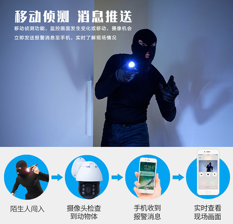 无线小球机连手机远程室外防水网络摄像头详情图9