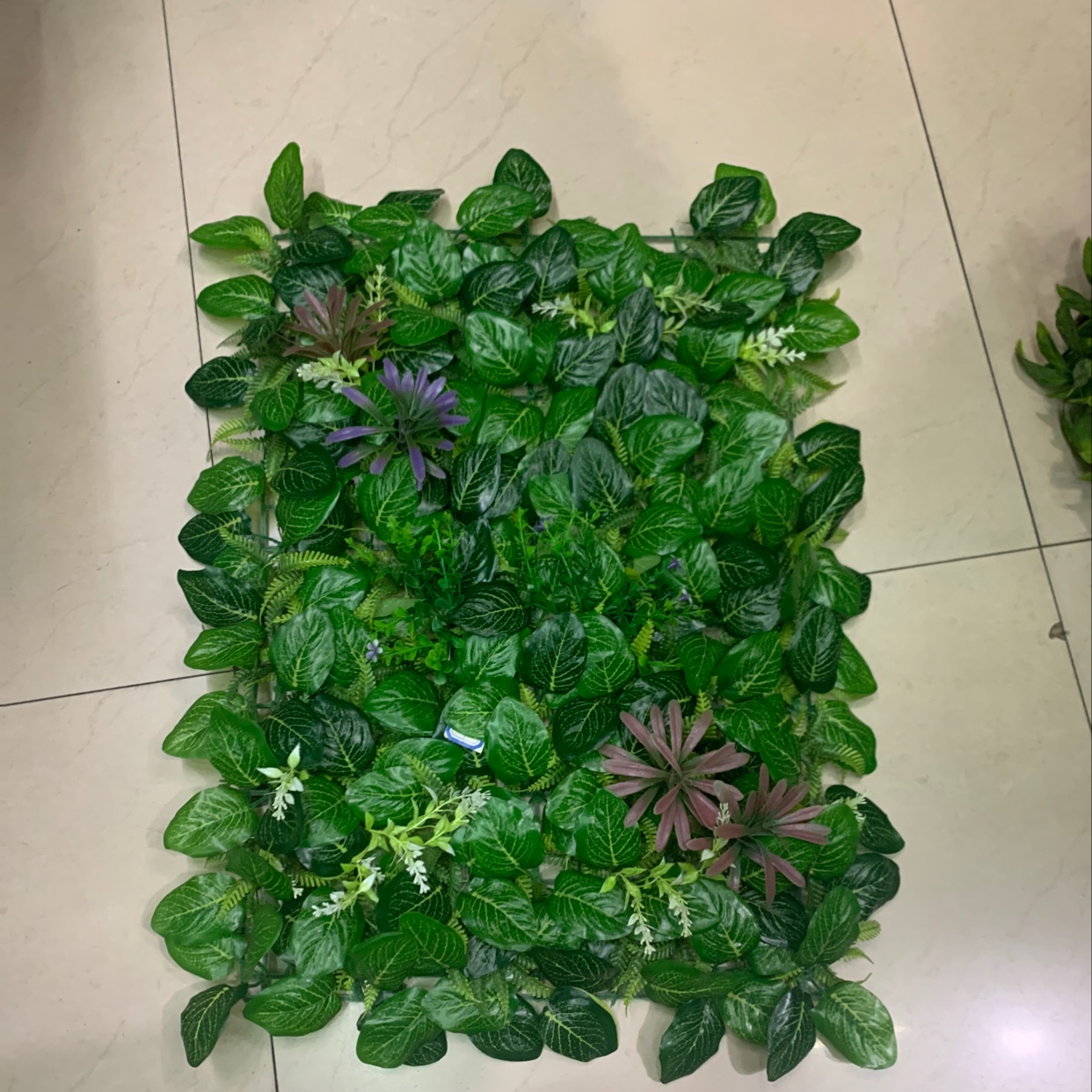 Simulated Eucalyptus lawn plastic lawn background wall green wall green plant wedding flower wall hanging decoration (rubber leaf peanut) thumbnail
