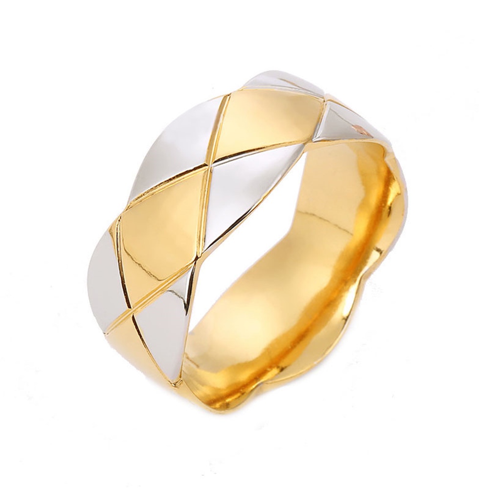 European and American fashion trends fancy stainless steel rings in two colors thumbnail