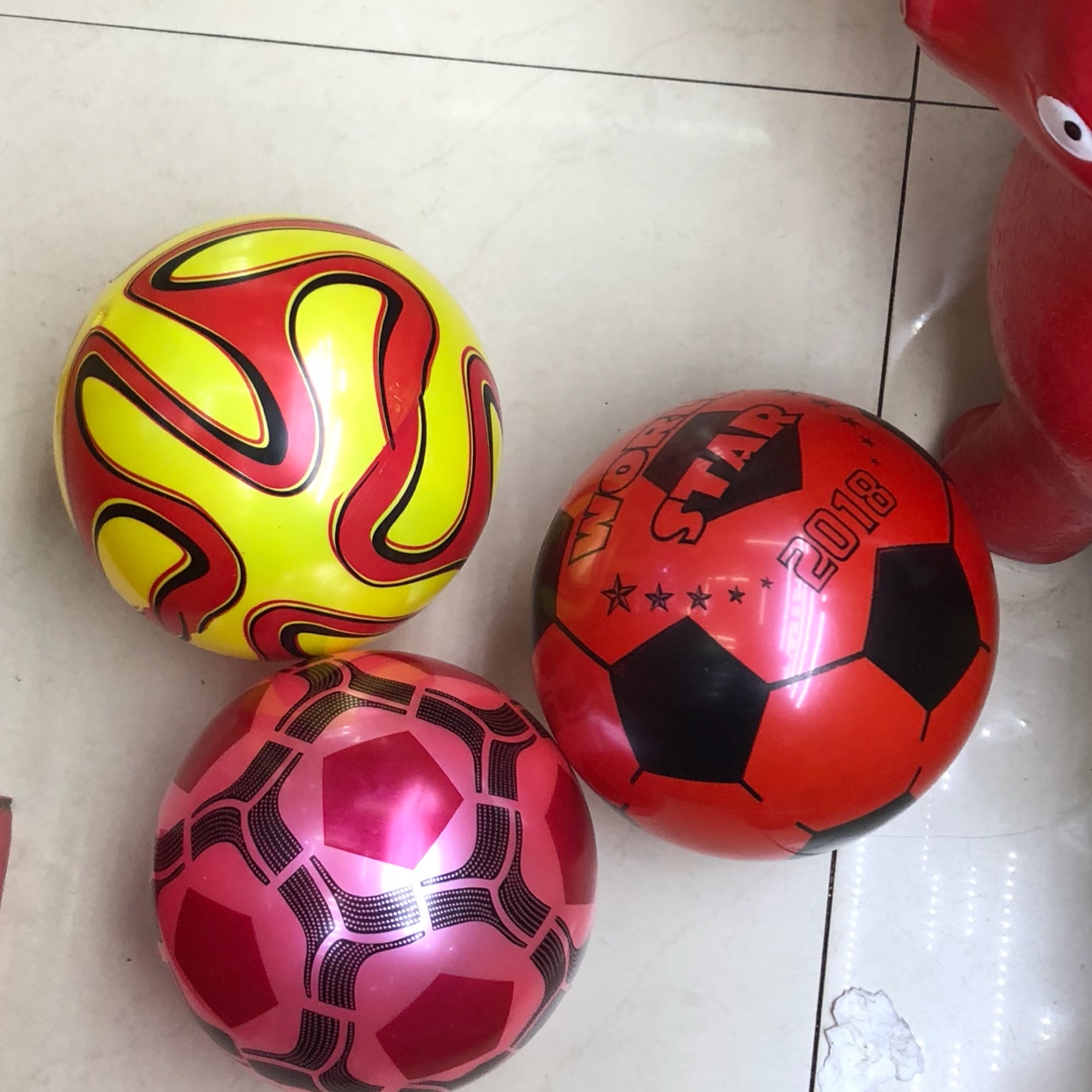 Double-printed football-shaped inflatable ball inflatable toy