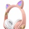 唐卡新款猫耳发光蓝牙耳机M1小可爱清新马卡龙无线耳麦M1产品图