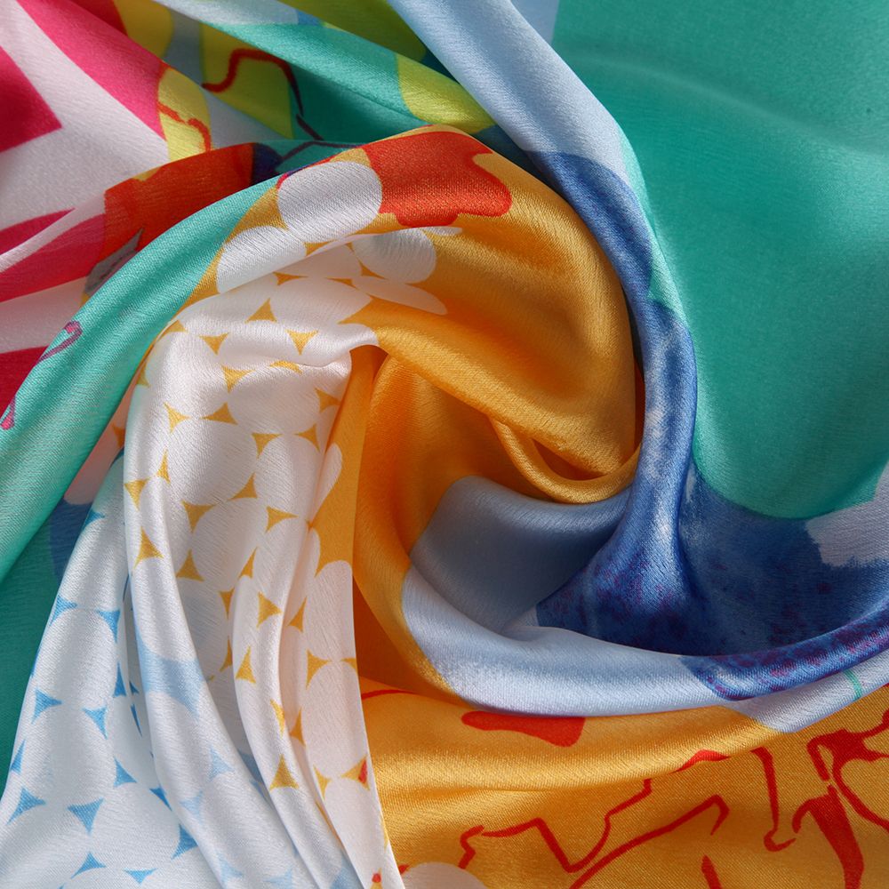 Origin Cross-Border Source Silk Satin Zebra Polka Dot Women's Scarf Spring And Autumn Super Thin Scarf In Stock Item Picture