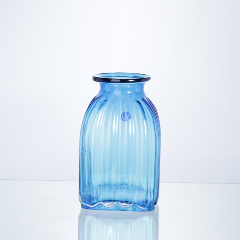 厂家直销批发欧式彩色原色玻璃花瓶客厅餐桌摆件详情图7