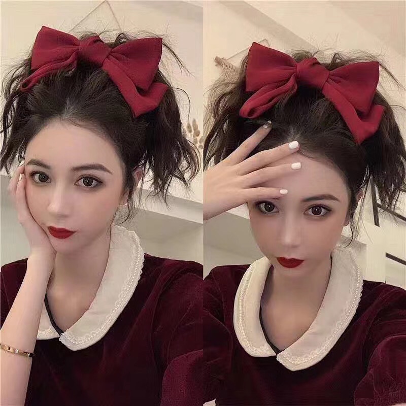 Japanese-style girl, Korean-style cute bow hair clips, hair bands, hair ties, headwear, and female headbands
