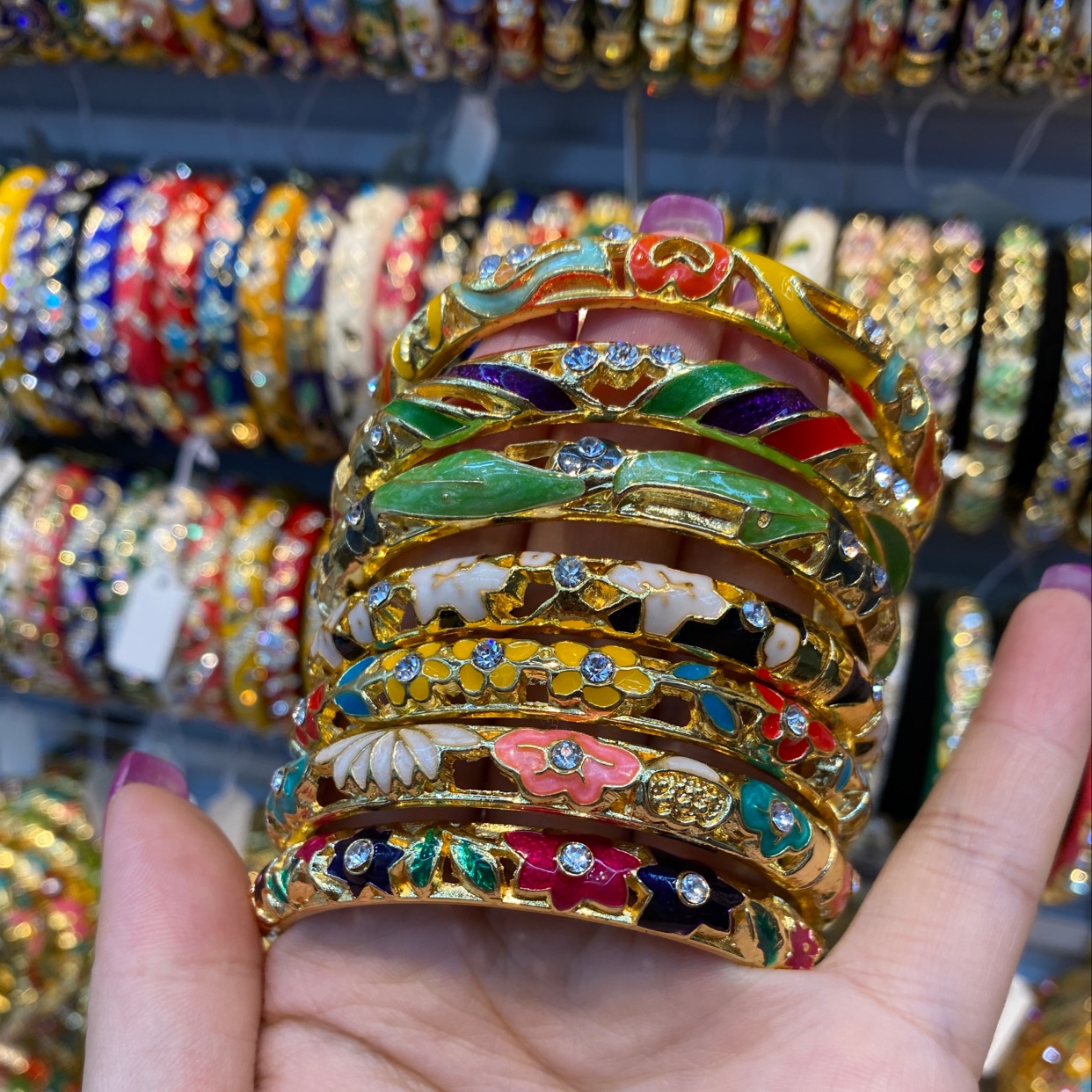 Cloisonne bracelet hollowed out 55B thumbnail
