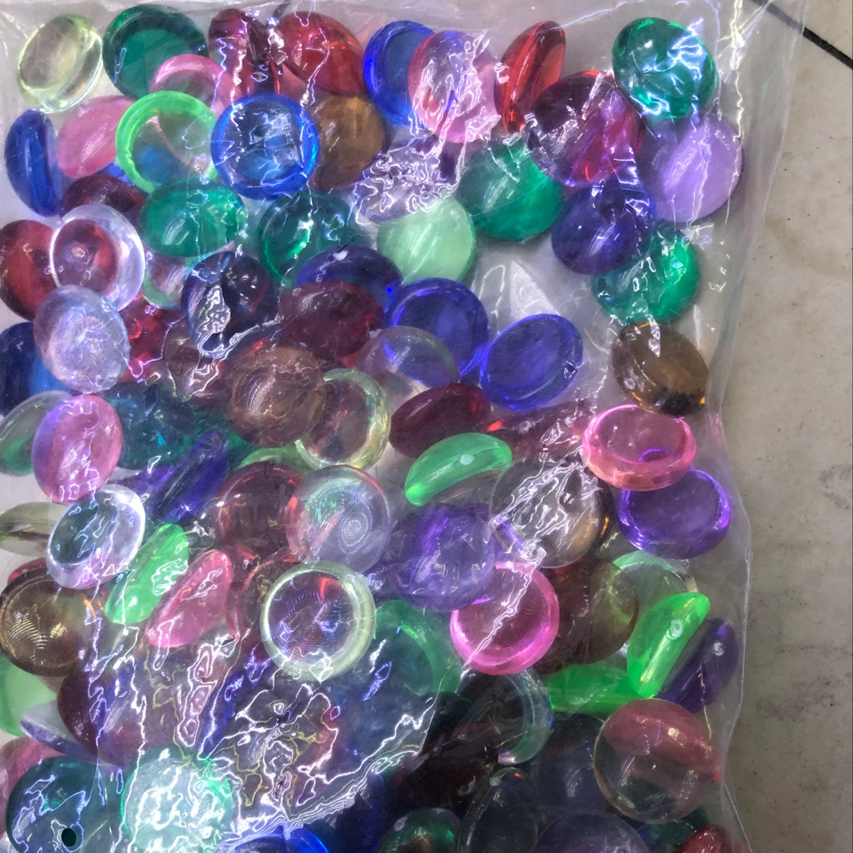 Big flat beads colorful thumbnail