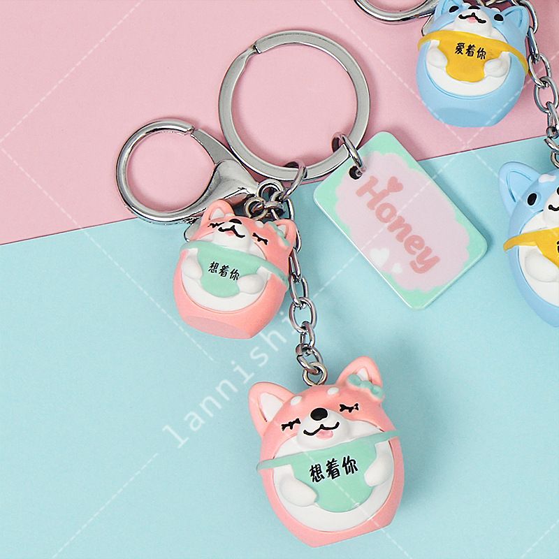 【 New Release 】 Premium resin acrylic keychain pendants, small and medium-sized husky baby pendants in stock at street stalls details Picture