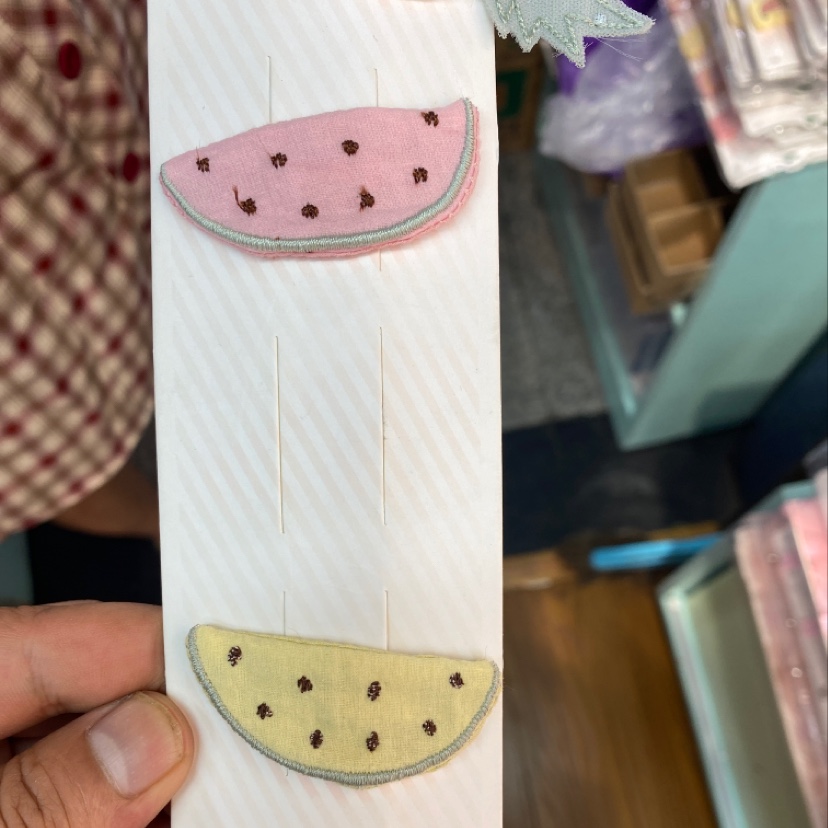 Embroidered watermelon BB clip thumbnail
