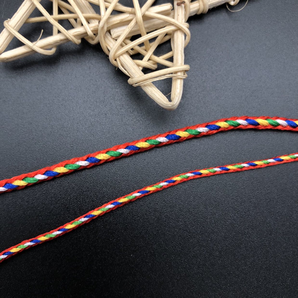 3.0MM multicolored rope Dragon Boat Festival egg loop rope bracelet necklace woven thread details Picture