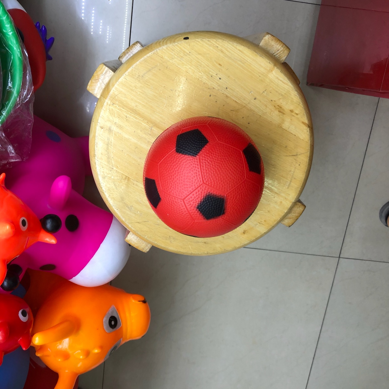 9寸毛球透明气球独角兽花纹图案皮球玩具