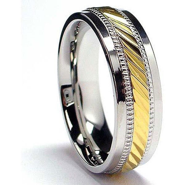 European and American fashion men's pattern stainless steel rings thumbnail