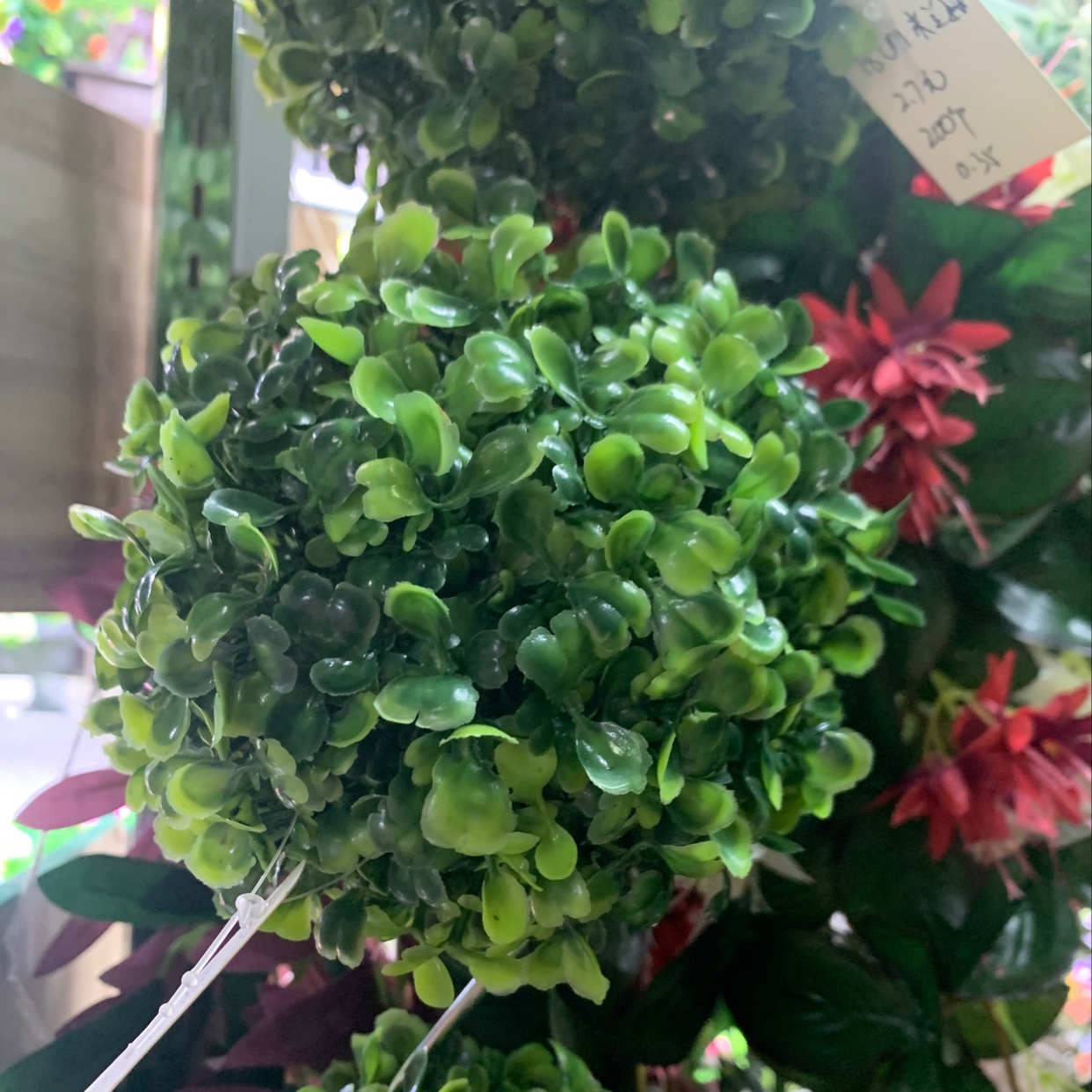 Simulated grass bulb indoor creative fake green bulb wedding decoration shopping mall hanging ceiling plastic milan ball (15cm 3d Milan ball) thumbnail