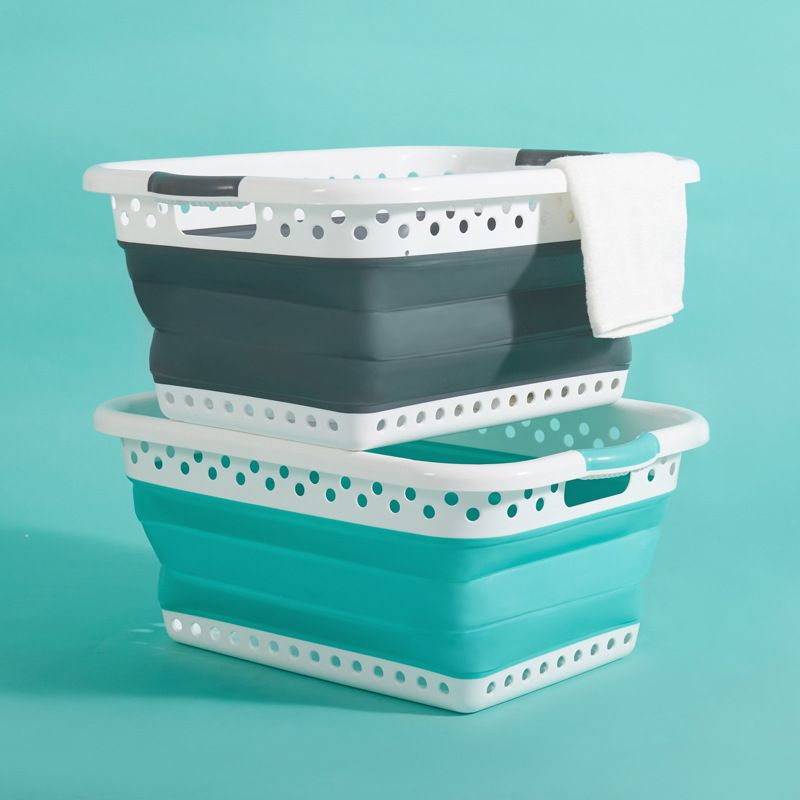 Direct sales of foldable dirty clothes baskets, plastic laundry baskets, bathroom car storage toys, creative home furnishings full figure