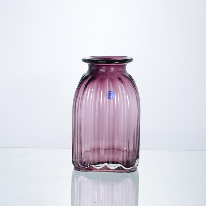 厂家直销批发欧式彩色原色玻璃花瓶客厅餐桌摆件详情图8