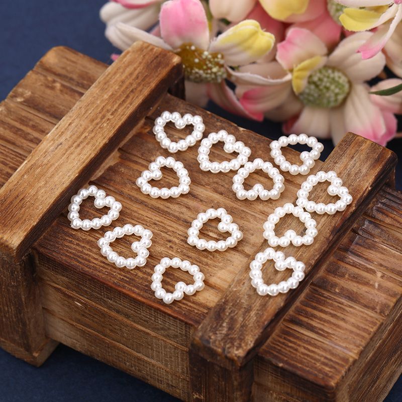 12mm连珠桃心 爱心服装辅料配件 手工DIY制作材料