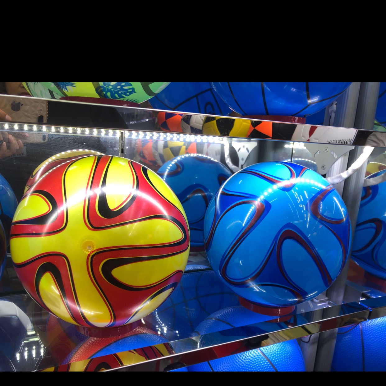 Double-printed football-shaped inflatable ball inflatable toy Specification image