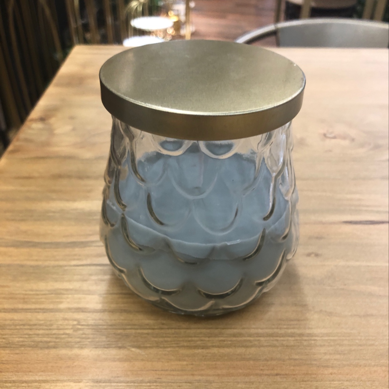 Glass candlestick with berry - scented candles thumbnail