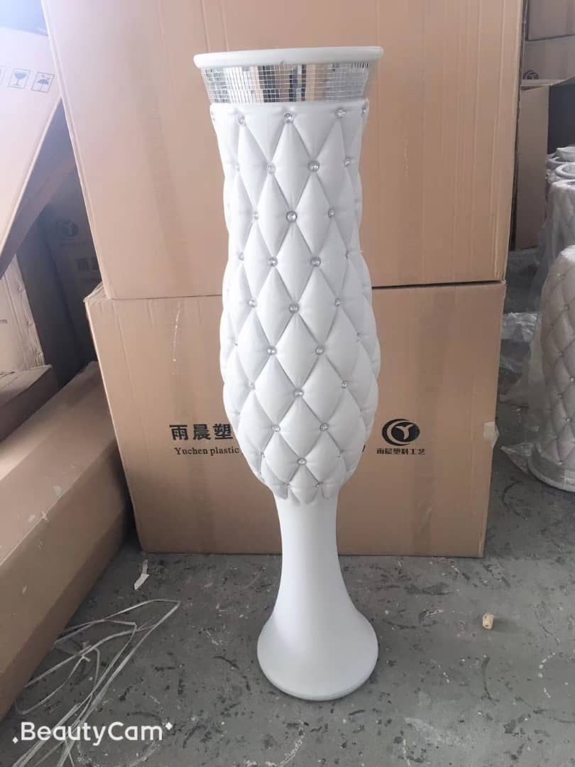 Plastic floor-standing vase