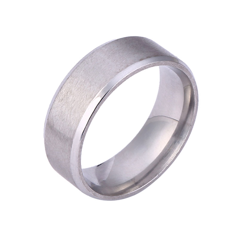 South American fashion trend simple lovers men stainless steel rings thumbnail