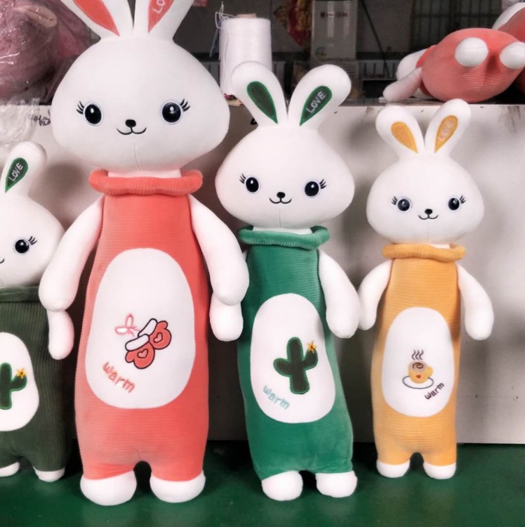Rabbit throw pillow back down cotton four round toy wholesale thumbnail