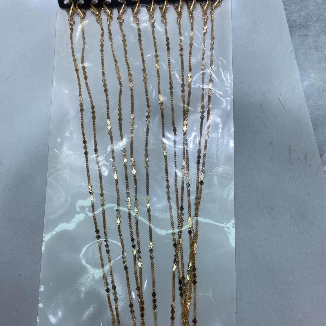 密链压菱形脚链产品图