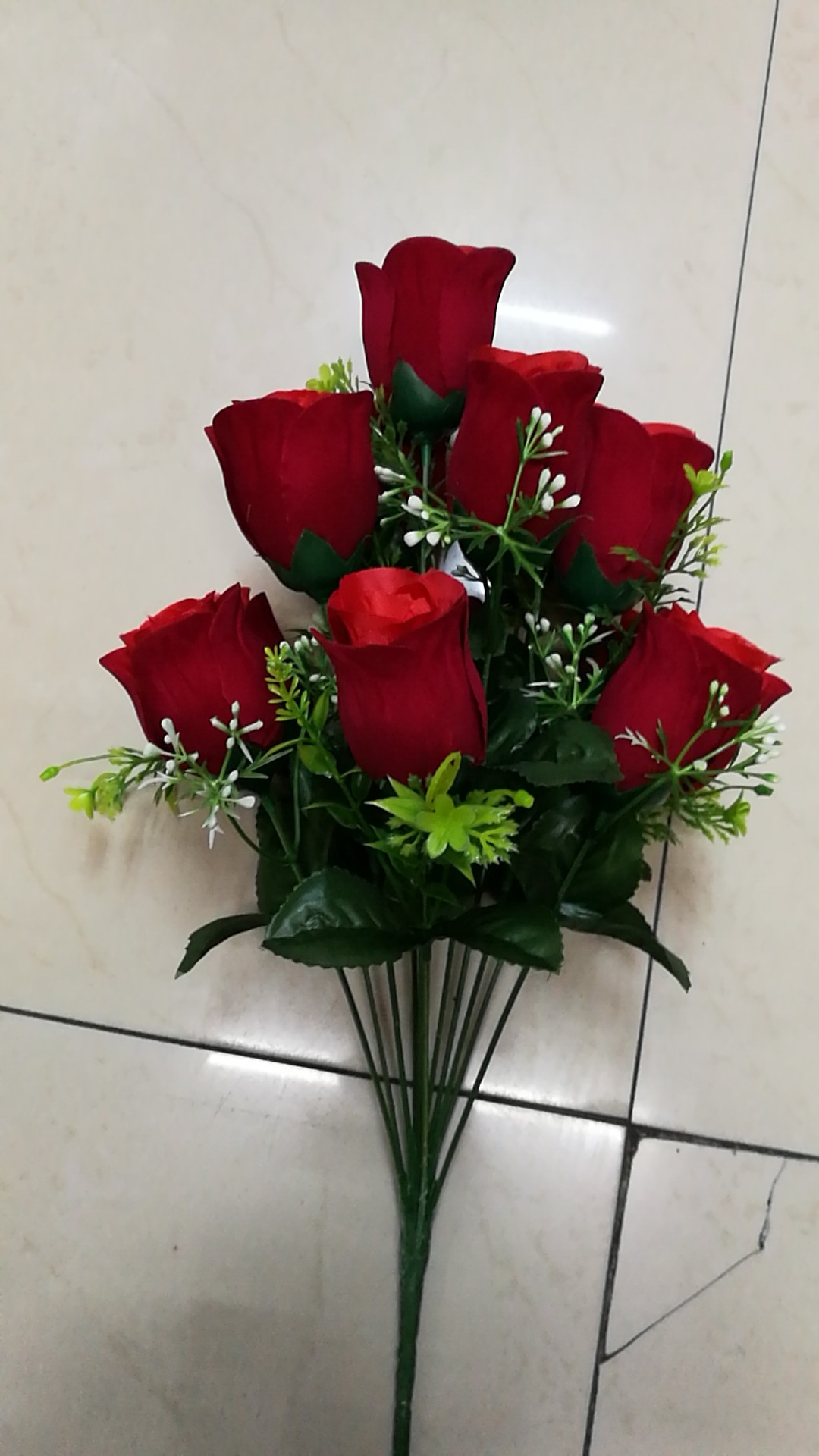 12 flannelette roses, suitable for wedding interior decoration thumbnail