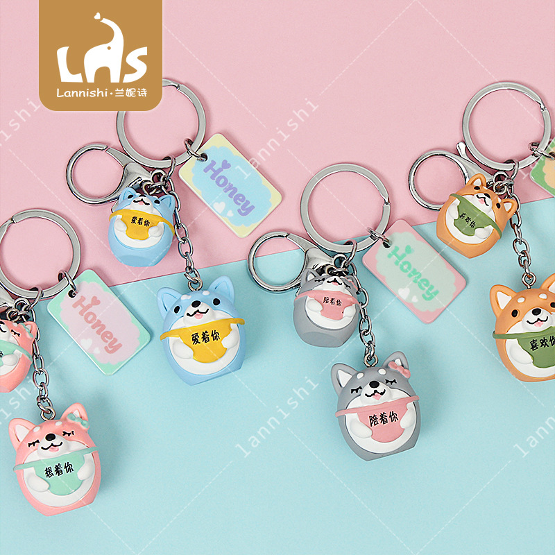 【 New Release 】 Premium resin acrylic keychain pendants, small and medium-sized husky baby pendants in stock at street stalls detail image 1