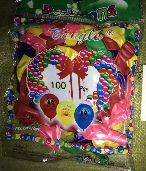 100 balloons in 1g pearl bag