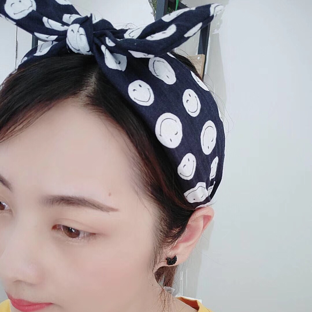Japanese-style cute girl hair clips, smiling hair bands, hair strings, hair accessories, side clips, Korean hair clips, headwear clips