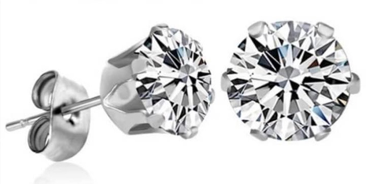 European and American fashion ladies round zircon earrings thumbnail