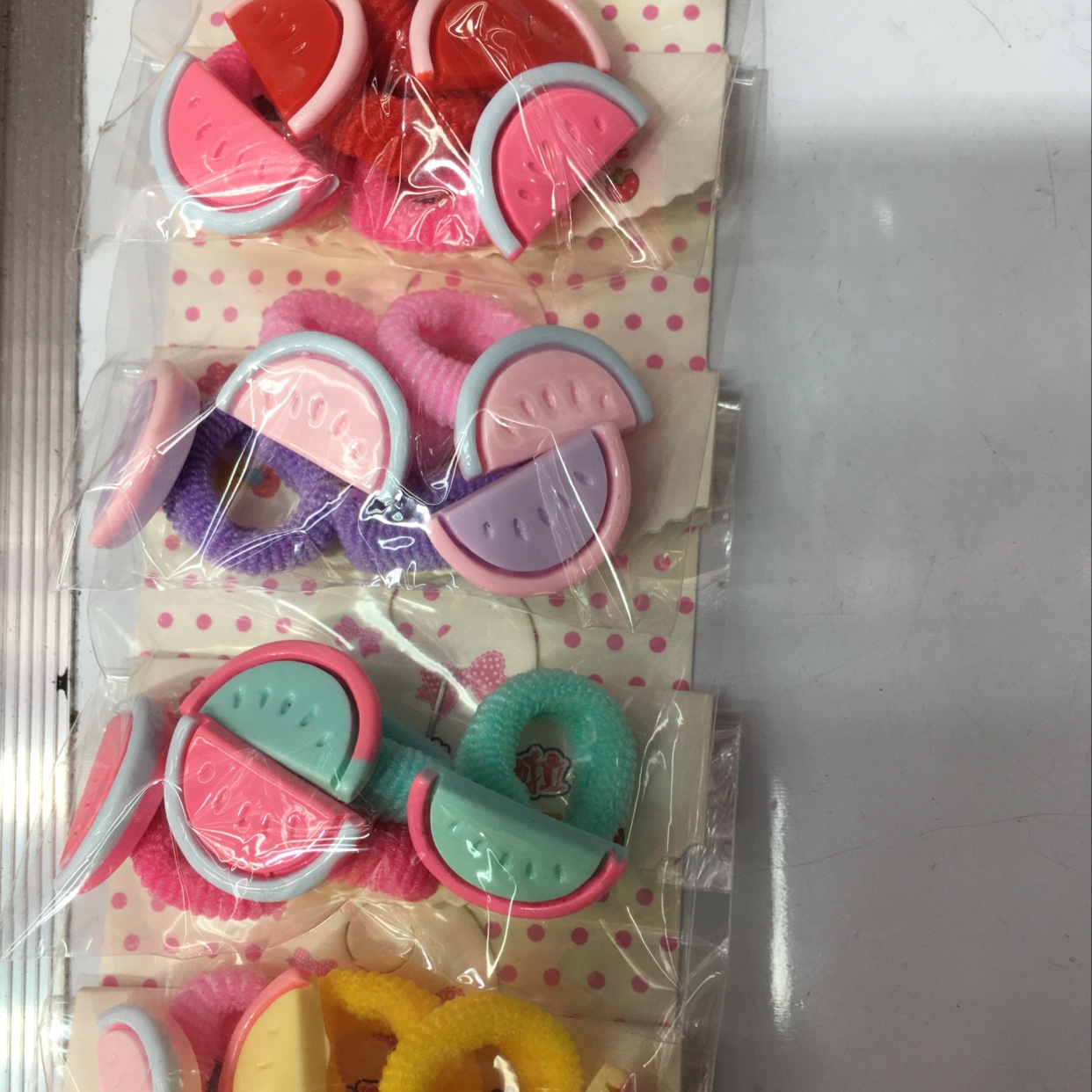 4个毛巾圈西瓜细节图