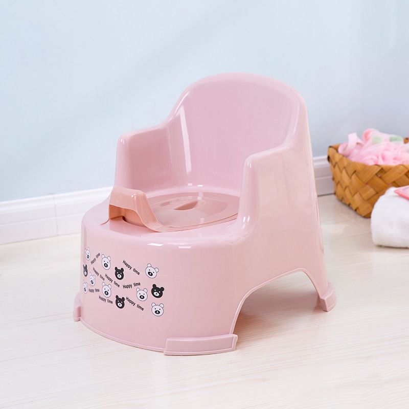 Ready-made baby toilet, splash-proof, easy-to-clean, high-backrest, covered plastic toilet bowl, multi-color children's toilet 9825 full figure
