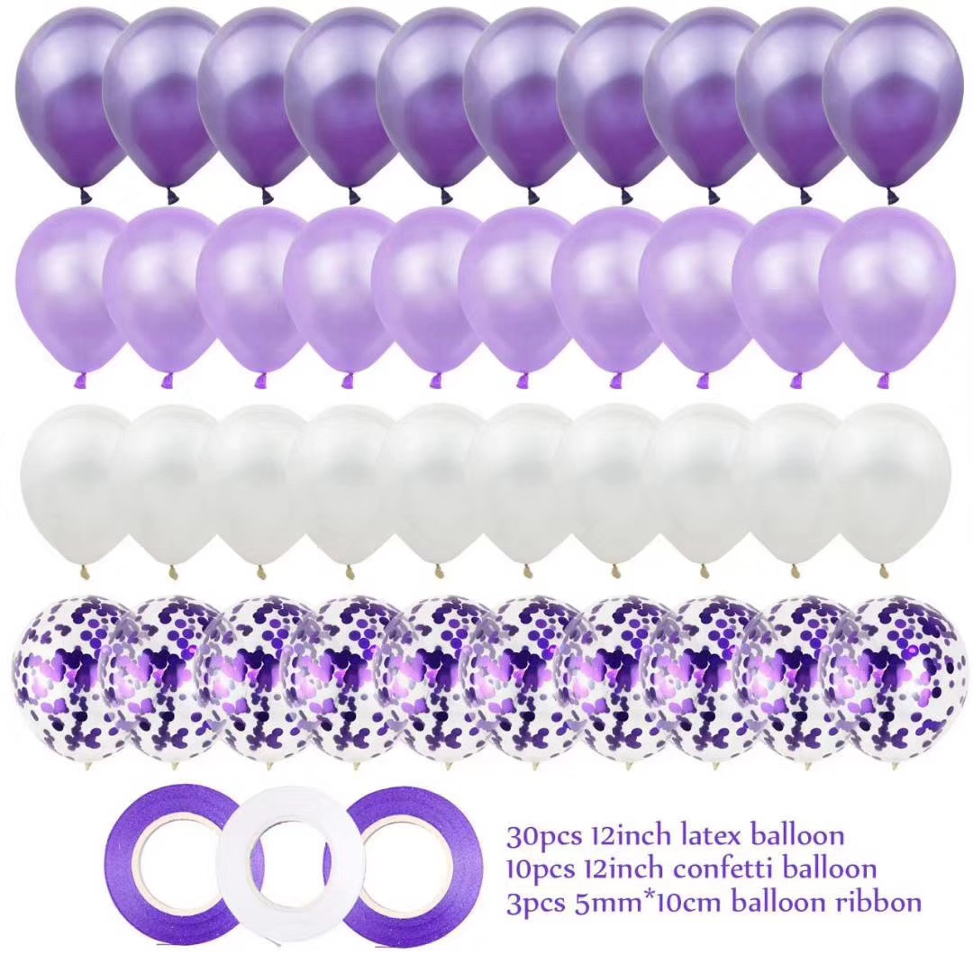 The decorative balloon set comes in a variety of colors and is suitable for: wedding, birthday, exhibition, party, celebration decoration, scene arrangement, golden wedding, children's balloons Specification image