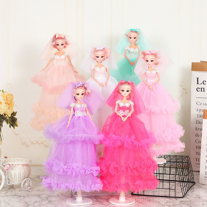 Factory direct sales of 11-inch 45-centimeter wedding dresses, princess Barbie dolls, creative decorative items, children's toys, princess dolls, gift wholesale, keychains, pendants