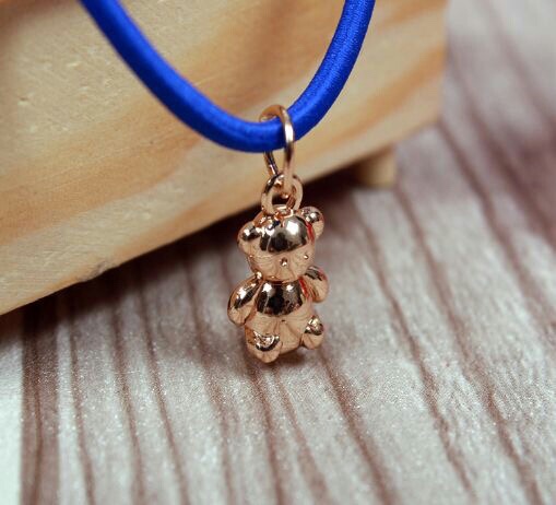 Korean fashion girl style versatile alloy cute little bear rubber band high elastic jewelry hair ring thumbnail