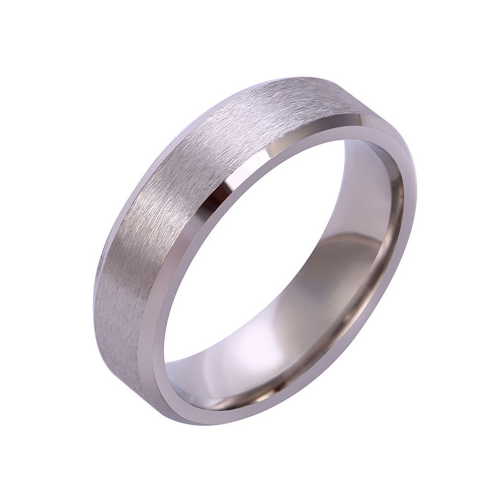 South American fashion trend simple couple lady stainless steel ring thumbnail
