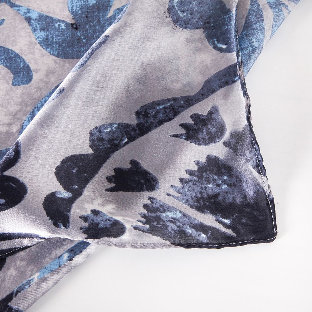 New Silk Satin Material Gradient Butterfly Scarf Female Spring And Autumn Printed Thin Scarf undefined