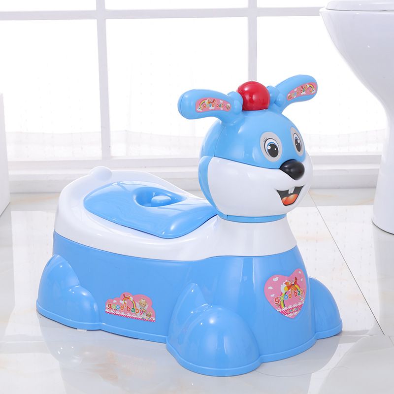 Children's toilet, cartoon rabbit with music, baby toilet bowl, plastic portable type 8066 details Picture