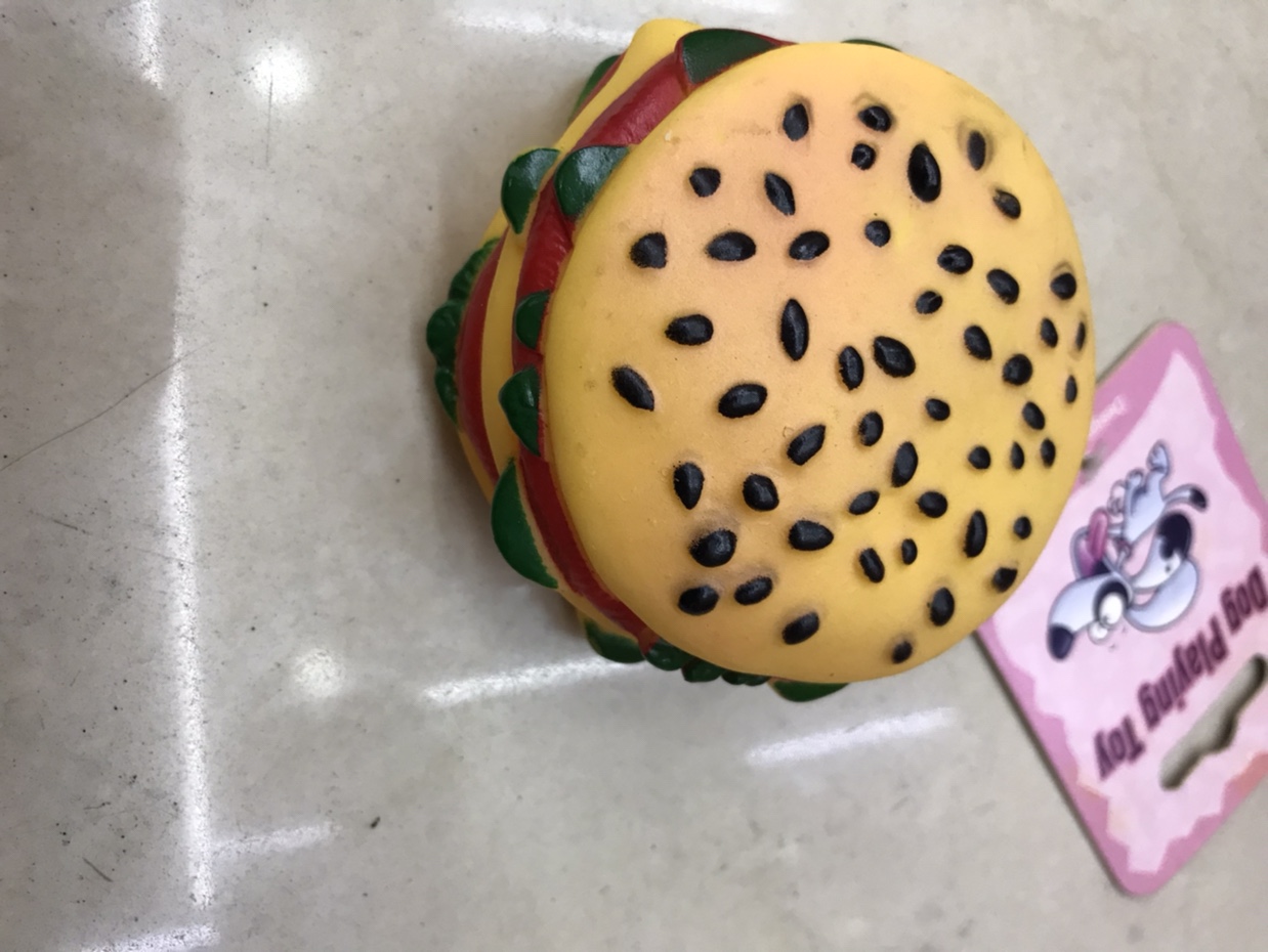 The sesame paste hamburger model pinches the sound sound child baby pet toy