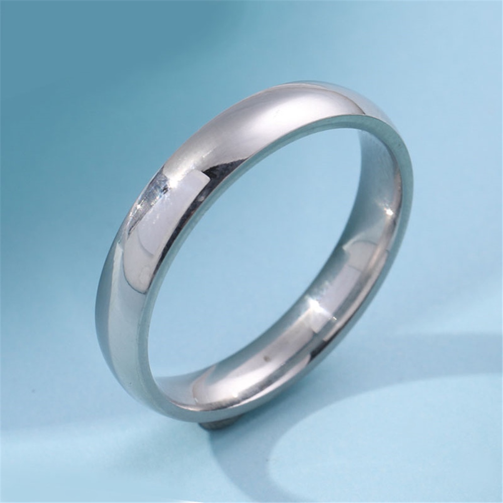 South American fashion trend simple lovers stainless steel ring 4 thumbnail