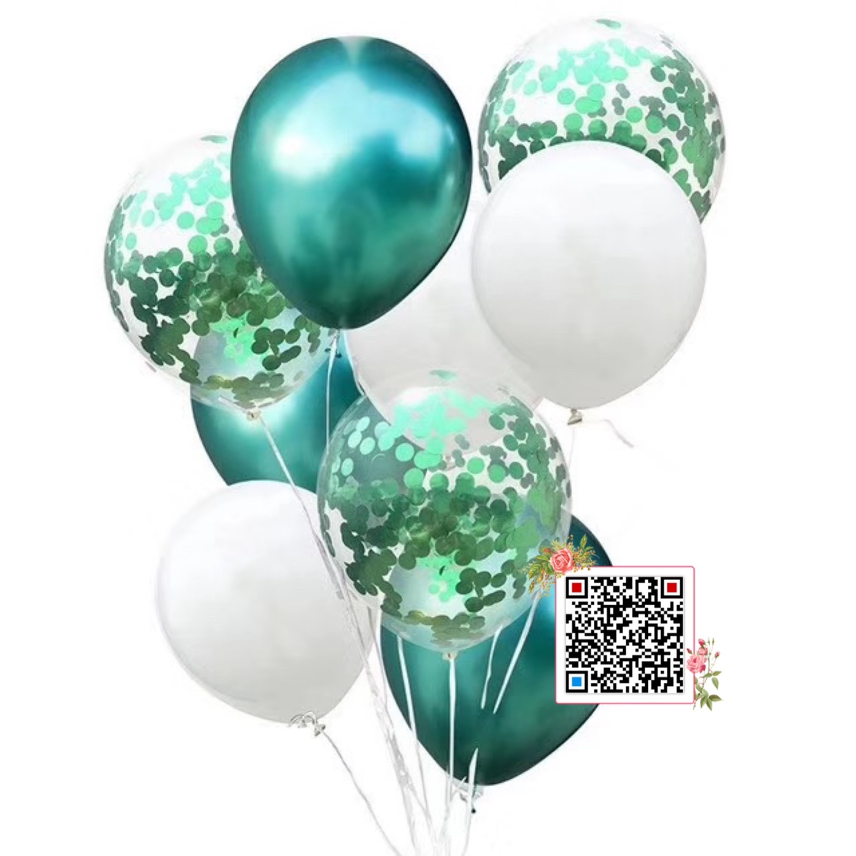 The color of the balloon set can be freely combined and customized. It is suitable for: wedding, birthday, exhibition, party, celebration decoration, scene arrangement, golden wedding, children's balloons... Item Picture